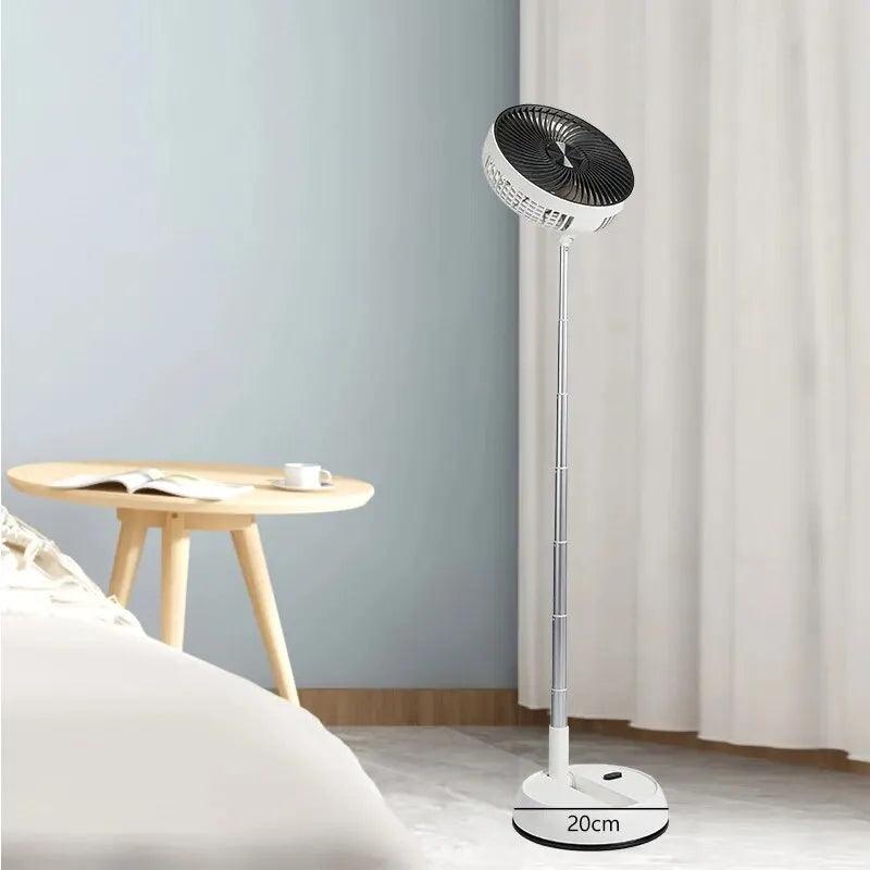 Portable Folding 6000mAh Rechargeable Fan with Remote Control & USB - My Store