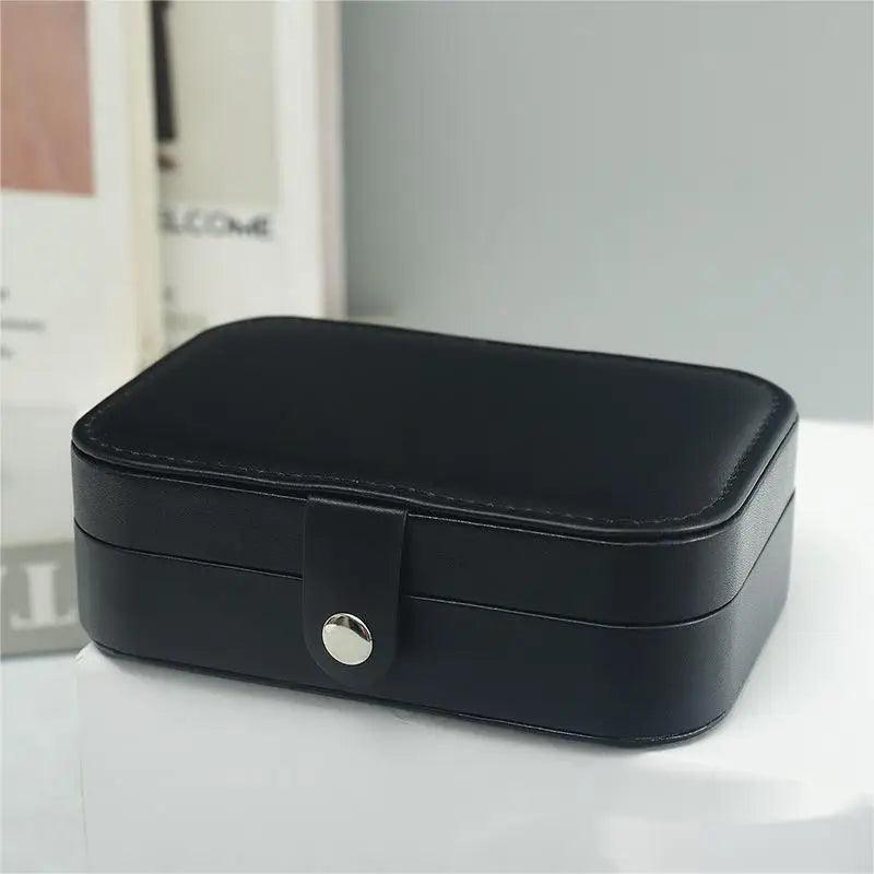 Portable Leather Jewelry Organizer with Zipper for Travel - My Store