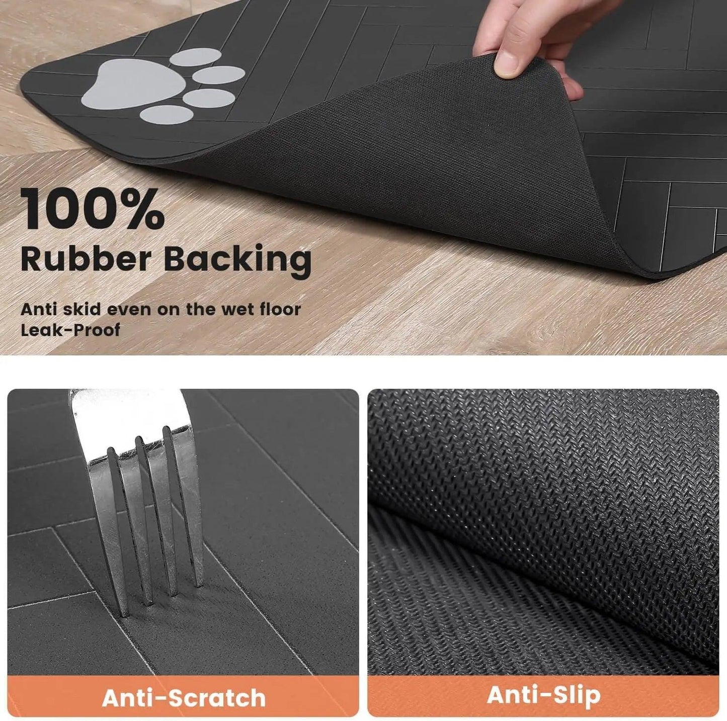 Absorbent Pet Feeding Mat with Waterproof Backing - My Store