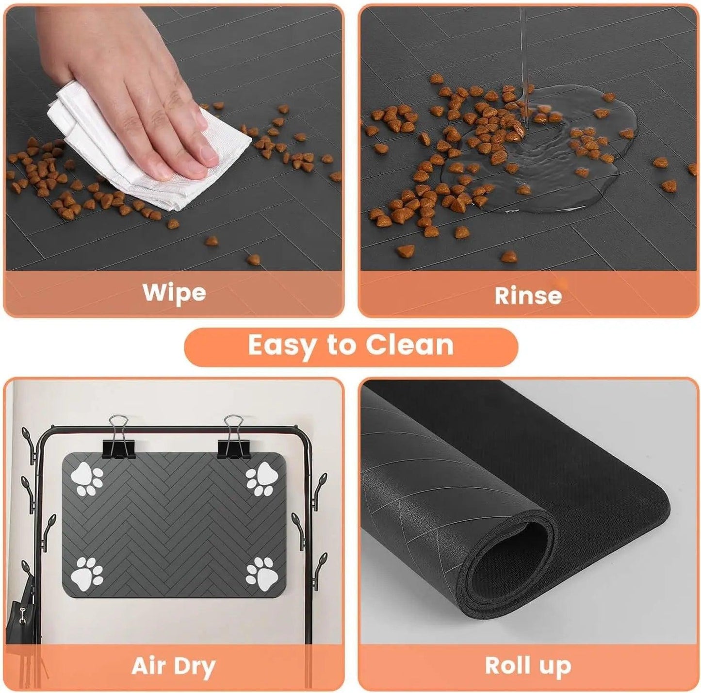 Absorbent Pet Feeding Mat with Waterproof Backing - My Store